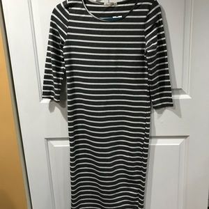 Stripe midi dress